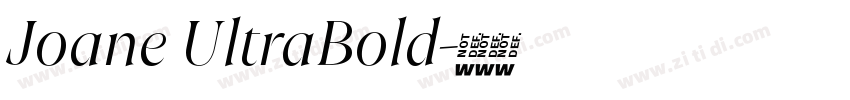 Joane UltraBold字体转换